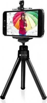 Techly Universelles Tragbares Handy-Stative für Selfie Schwarz