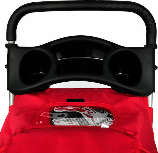 vidaXL Dog Carrying Red Stroller for 15kg Pets L37xW80xH99cm