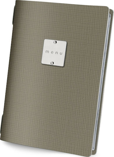 DAG Style Menü-Halter Leder in Grau Farbe 14,8x21 cm Set 18 Stücke Golfo