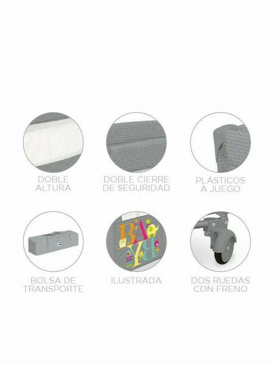 Asalvo Smooth Laufstall 2 Ebenen Gray 125x65cm