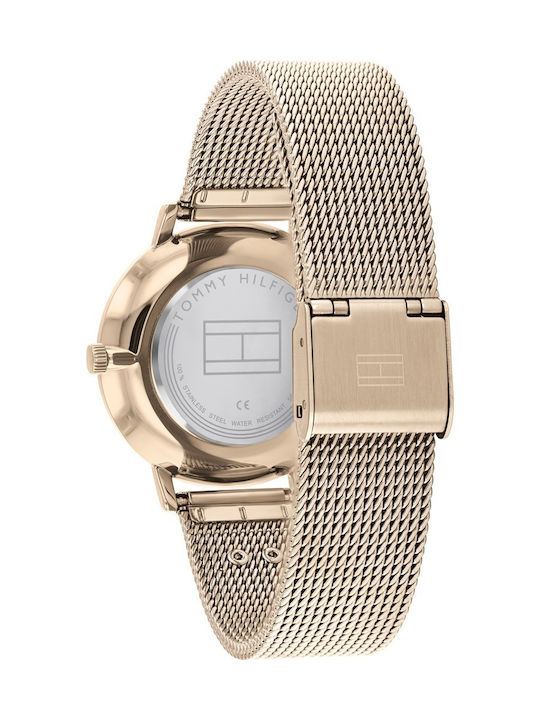 Tommy Hilfiger Tea Damen Uhr mit Rose Gold Metallarmband