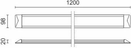 Spot Light Under-Cabinet LED Light 60W Cool White with Switch L120xD9.8xH2cm