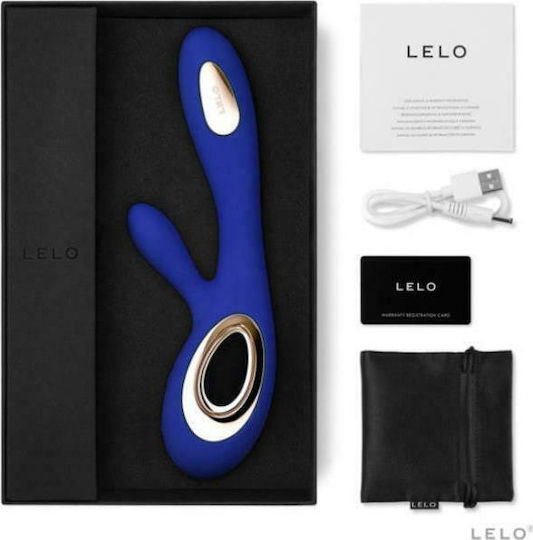 Lelo Soraya Wave Вибратор Заек 22см Среднощно синьо