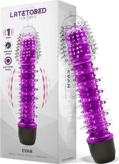 LateToBed Evan Κλασικός Δονητής 16.5cm Purple