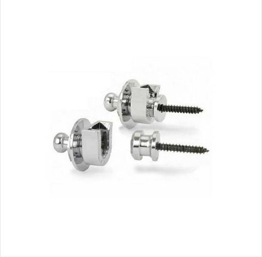 Soundsation Strap Lock Accesoriu pentru Instrumente cu Coarde în Culoarea Argintiu Chrome