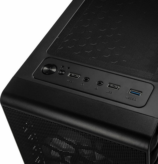 Kolink Observatory Lite Mesh Gaming Midi Tower Κουτί Υπολογιστή με Πλαϊνό Παράθυρο και RGB Φωτισμό Μαύρο