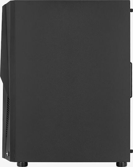 Aerocool Mecha v1 Gaming Midi Tower Κουτί Υπολογιστή με Πλαϊνό Παράθυρο και RGB Φωτισμό Μαύρο