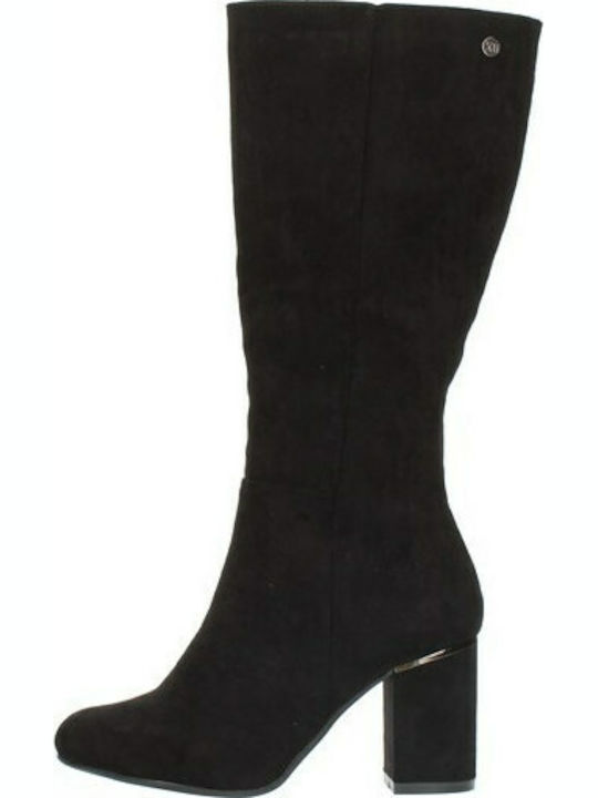 Xti High Heel Women's Boots with Zipper Black