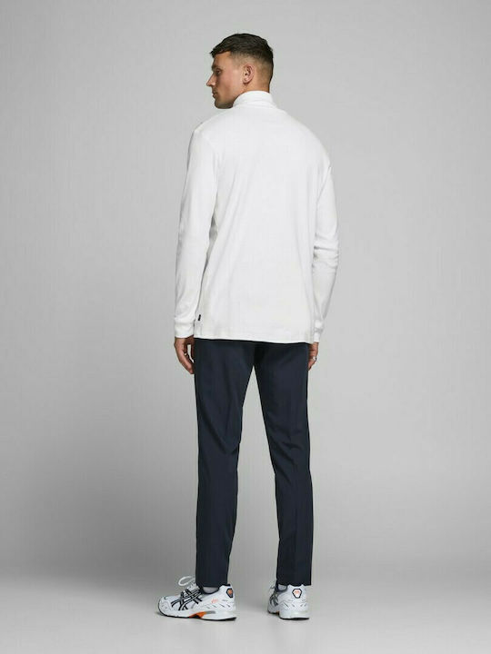 Jack & Jones Men's Long Sleeve Turtleneck Sweater White -WHITE