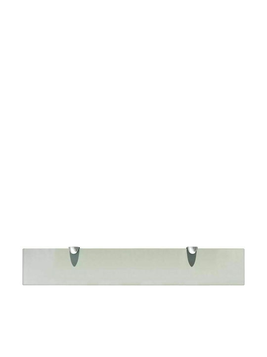 vidaXL An der Wand montiert Badezimmerregal Glas 60x10x0.8cm Transparent