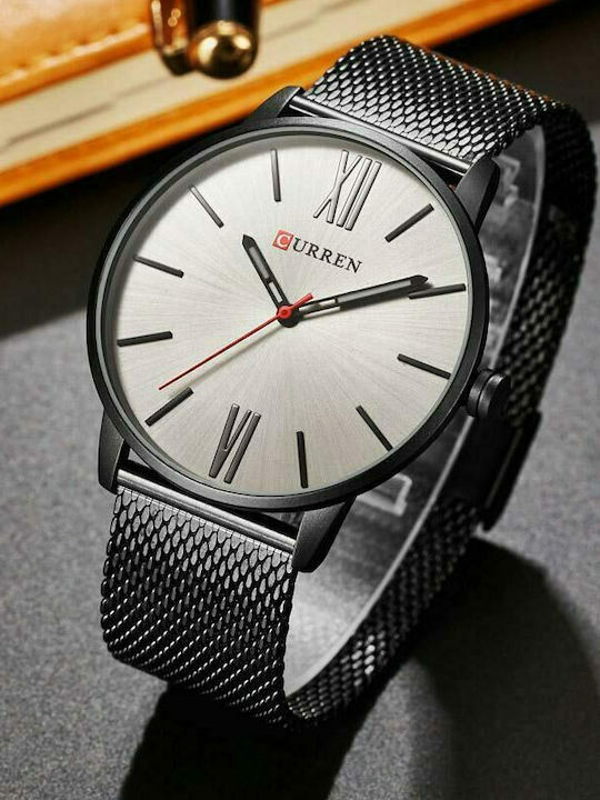 Curren Men's Watch 44mm Battery with Gray Metal Bracelet