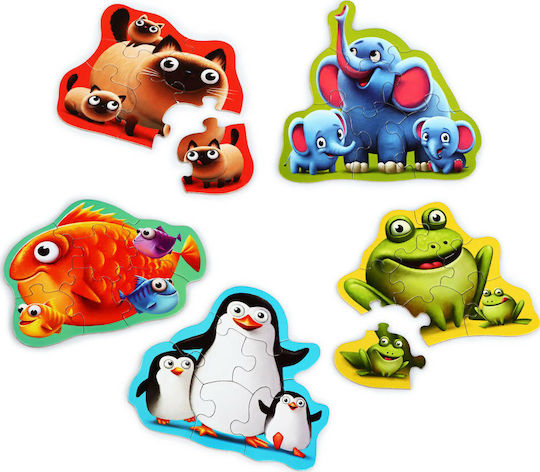 Παιδικό Puzzle Family Match για 3+ Ετών 5pcs Cubika