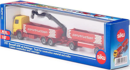 Siku Construction Lorry with Trailer Φορτηγό 1:87 για 3+ Ετών