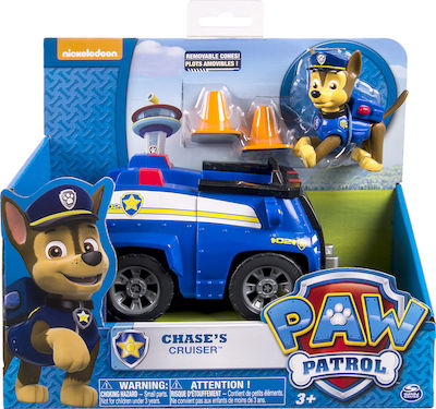 Spin Master Miniature Toy Paw Patrol Chase Patrol Cruiser Vehicle with Pup for 3+ Years