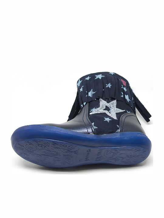 Kids Boots with Zipper Navy Blue