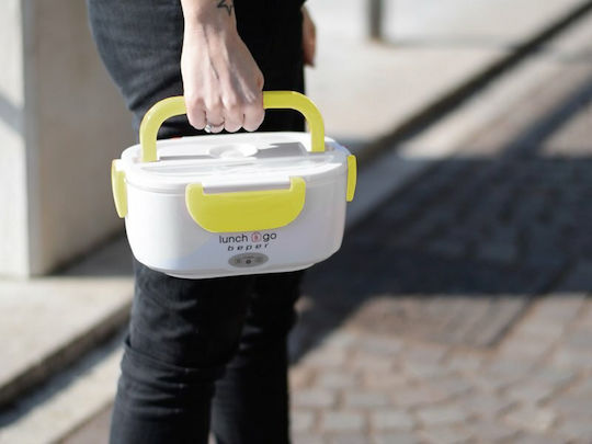 Beper Recipient Electric de Mâncare din Plastic Galben cu Compartimente 1.1lt