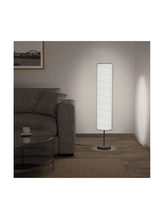 vidaXL Floor Lamp H121xW22cm. with Socket for Bulb E27 Gray