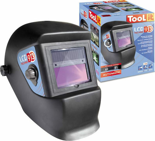 GYS LCD Techno 9-13 Заваръчна Маска Зрително Поле 92x42мм Черен