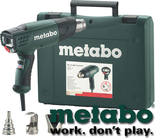 Metabo HE23-650 Πιστόλι Θερμού Αέρα 2300W με Ρύθμιση Θερμοκρασίας εως και 650°C