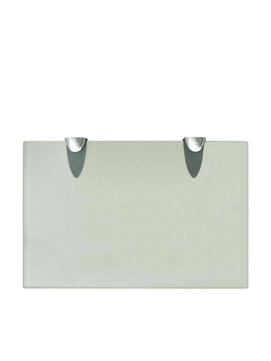 vidaXL Montat pe perete Raft Baie Sticlă 30x20x0.8cm Transparentă