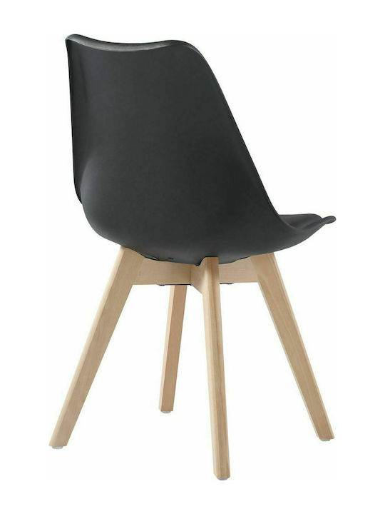Martin Kitchen Polypropylene Chair Black 49x56x82cm 4pcs