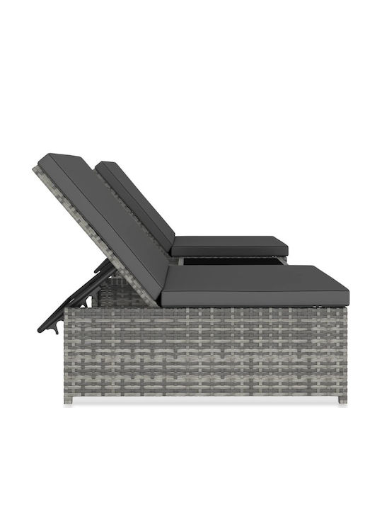 Garden & Outdoor Furniture Sets Living Room Set 2 Pieces Gray with Pillows