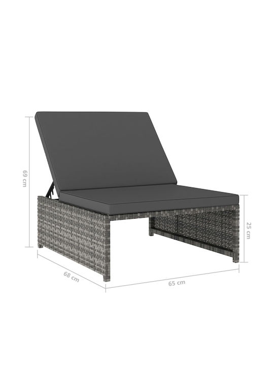 Garden & Outdoor Furniture Sets Living Room Set 2 Pieces Gray with Pillows