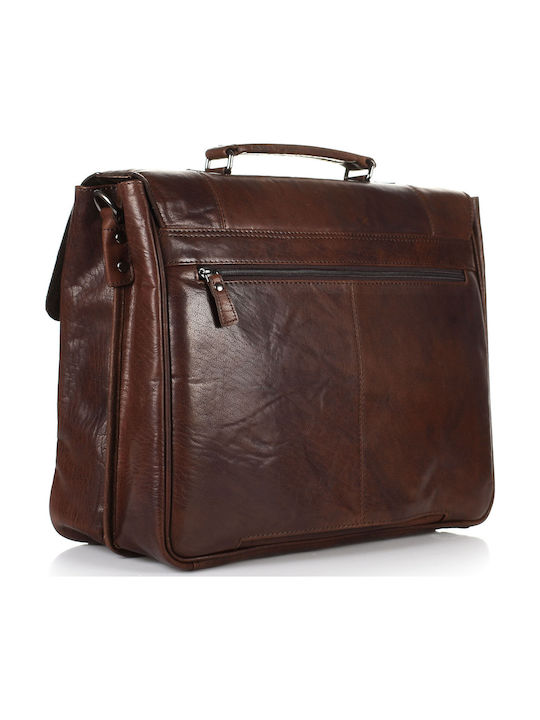 Leder Herrentasche Geldbörse Braun