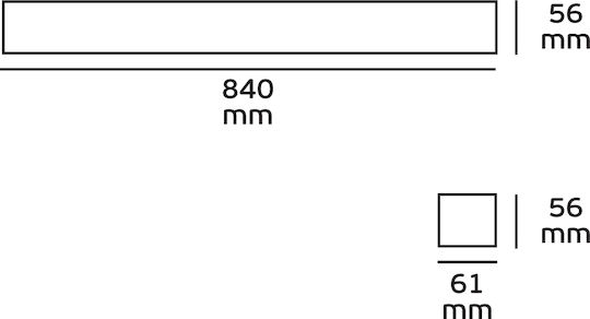 VK Lighting Commercial Linear LED Ceiling Light 19W Natural White IP20 L84xD6.1xH5.6cm