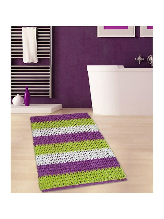 San Lorentzo Bath Mat Cotton 2335 Lime/Purple 50x80cm