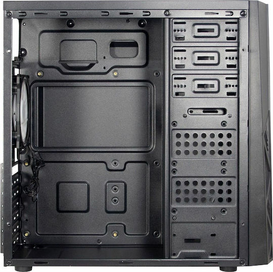 Inter-Tech B-02 RGB Gaming Midi Tower Κουτί Υπολογιστή με Πλαϊνό Παράθυρο Μαύρο