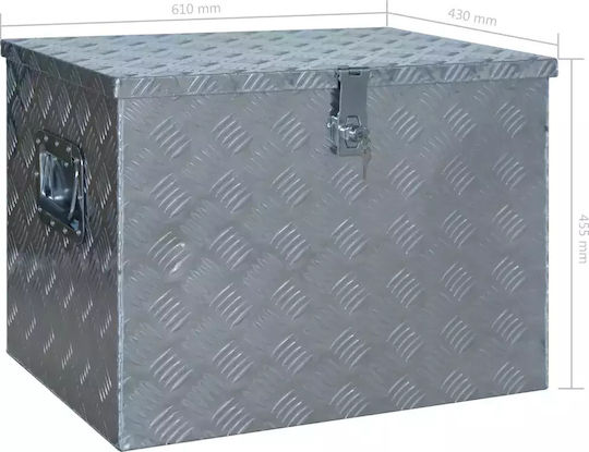vidaXL Tool Storage Aluminum Box W61xD43xH45.5cm 144847