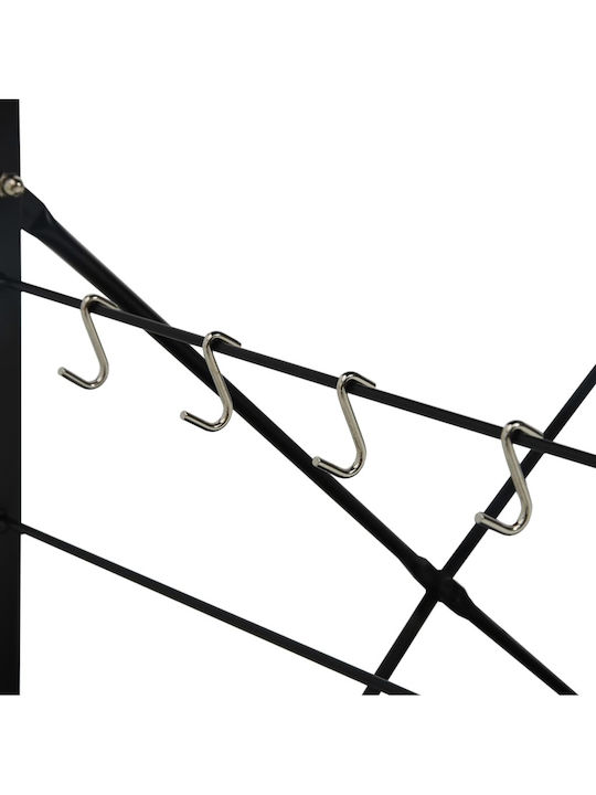 vidaXL Wooden Kitchen Rack 3 Tiers Black 60x39.6x79.5cm