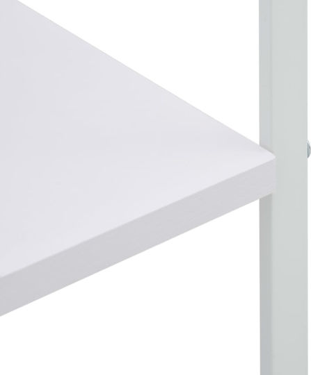 vidaXL Metallische Küchenorganisationsständer für Mikrowelle Weiß 60x39,6x79,5cm