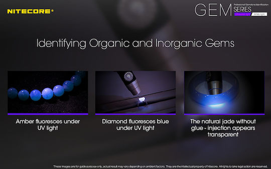 NiteCore Φακός LED IPX8 με Μέγιστη Φωτεινότητα 1000lm GEM10UV