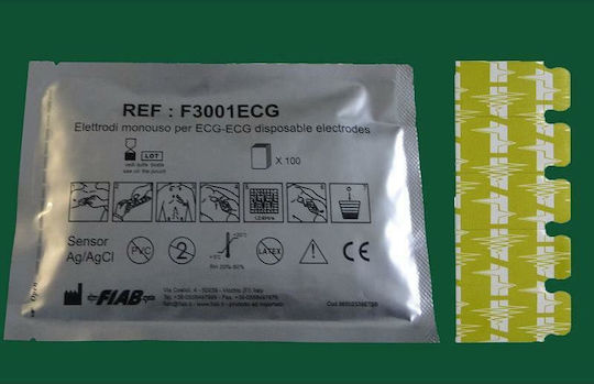FIAB SpA Αυτοκόλλητο Ηλεκτρόδιο Καρδιολογικό Μ2.3xΠ3.4cm 100τμχ