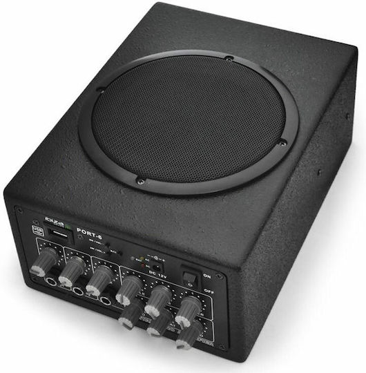 Ibiza Sound Karaoke Lautsprecher mit Kabelgebundenem Mikrofon PORT6 Schwarz