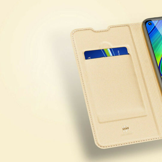 Dux Ducis Skin Pro Buchen Sie Synthetisches Leder Gold (Redmi Note 9)