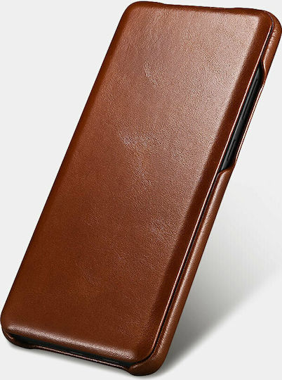 iCarer Curved Edge Vintage Book Δερμάτινο Καφέ (Galaxy S20)