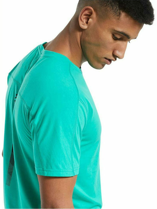 Reebok Speedwick Graphic Men's Athletic T-shirt Short Sleeve Green