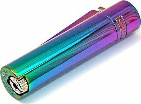 Clipper Brichetă Metalică Cu Flacără Multicoloră
