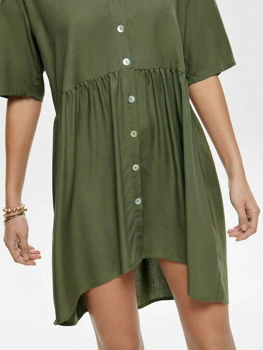 Only Mini Shirt Dress Dress Green