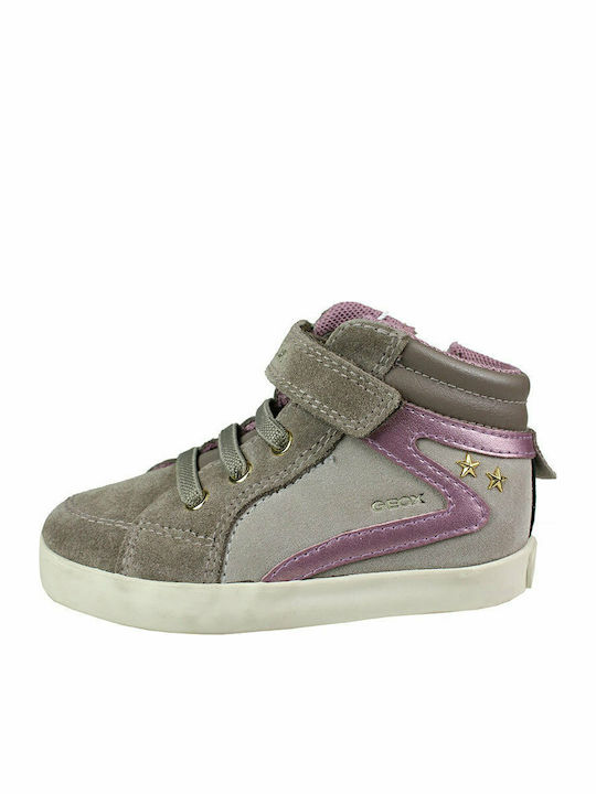 Kilwi Παιδικά Sneakers High Ανατομικά με Σκρατς Μπεζ
