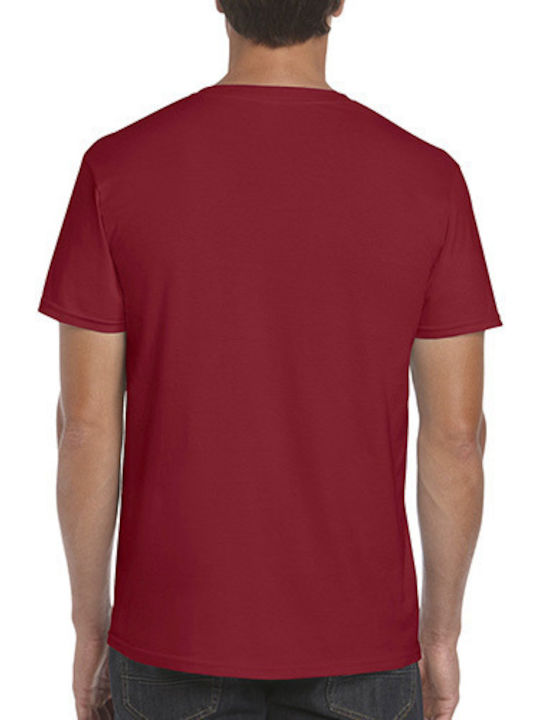 Gildan Softstyle 64000 Ανδρικό Διαφημιστικό T-shirt Κοντομάνικο Cardinal Red