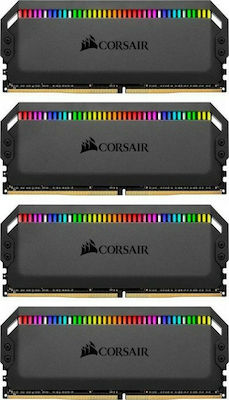 Corsair Dominator Platinum RGB 32GB DDR4 RAM cu 4 module (4x8GB) și Viteză 3200 pentru Desktop