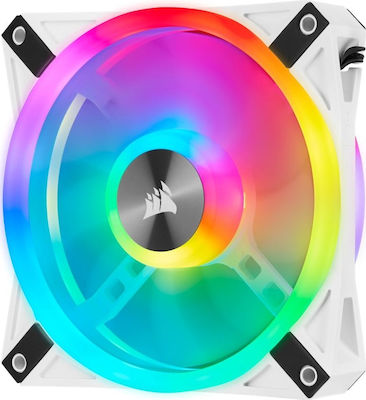 Corsair iCUE QL120 RGB Ventilator Carcasă cu Conexiune 4-Pin PWM 3buc Alb