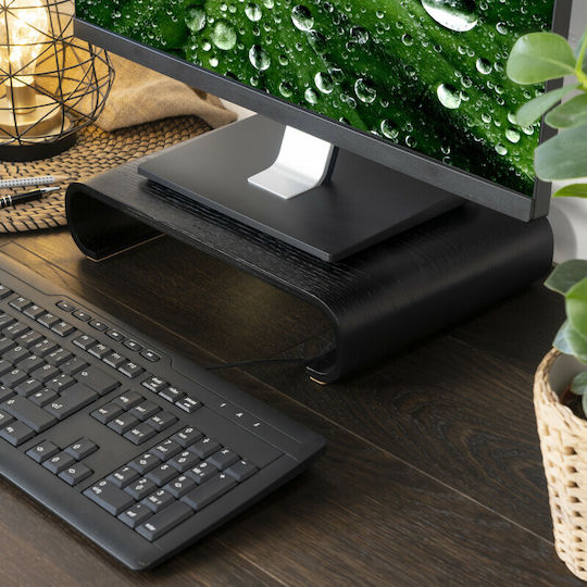 Navaris Wood Stand Стойка Монитор Черна