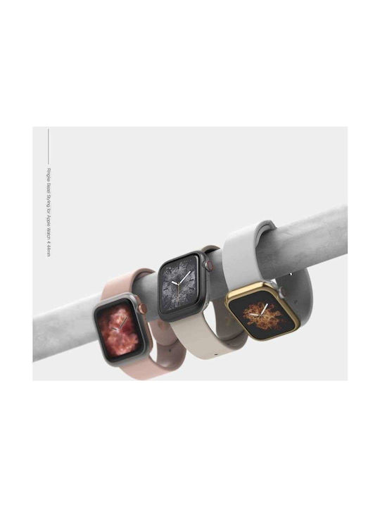 Ringke Bezel Styling Πλαστική Θήκη σε Ροζ Χρυσό χρώμα για το Apple Watch 44mm