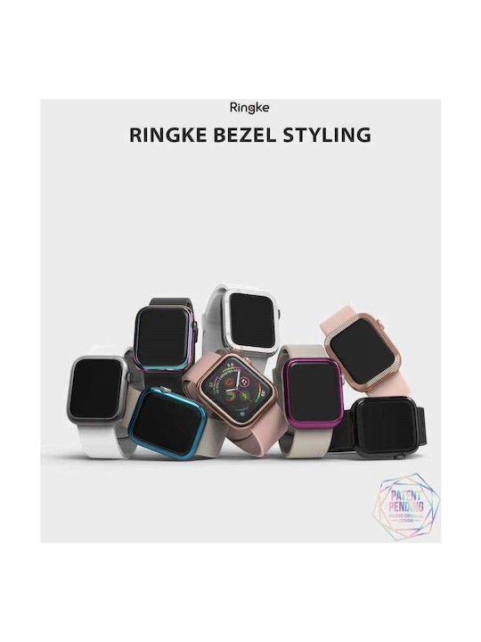 Ringke Bezel Styling Πλαστική Θήκη σε Ροζ Χρυσό χρώμα για το Apple Watch 44mm