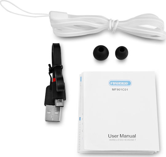 Fineblue F980 In-ear Bluetooth Handsfree Ακουστικό Πέτου Μαύρο